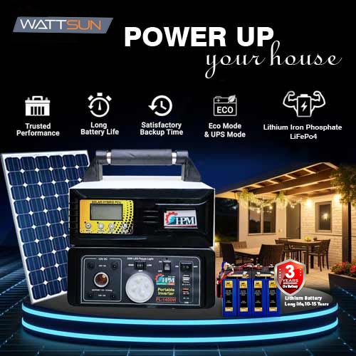 1450VA Solar  Inverter with In-Built Lithium Battery, PL-1450W